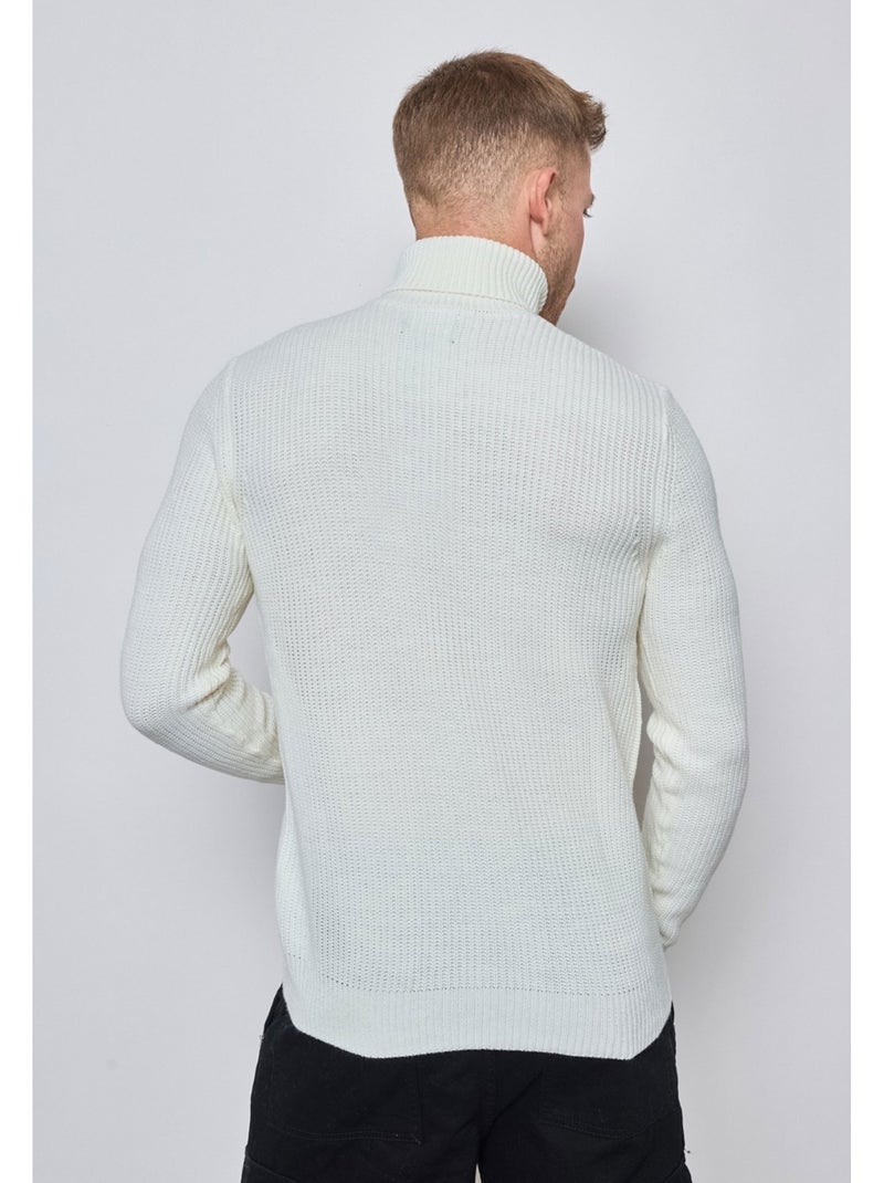 Jersey de cuello alto Kebello Blanco - Kiabi