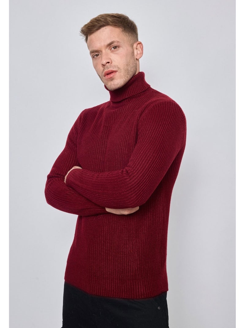 Jersey de cuello alto Kebello Burdeos - Kiabi