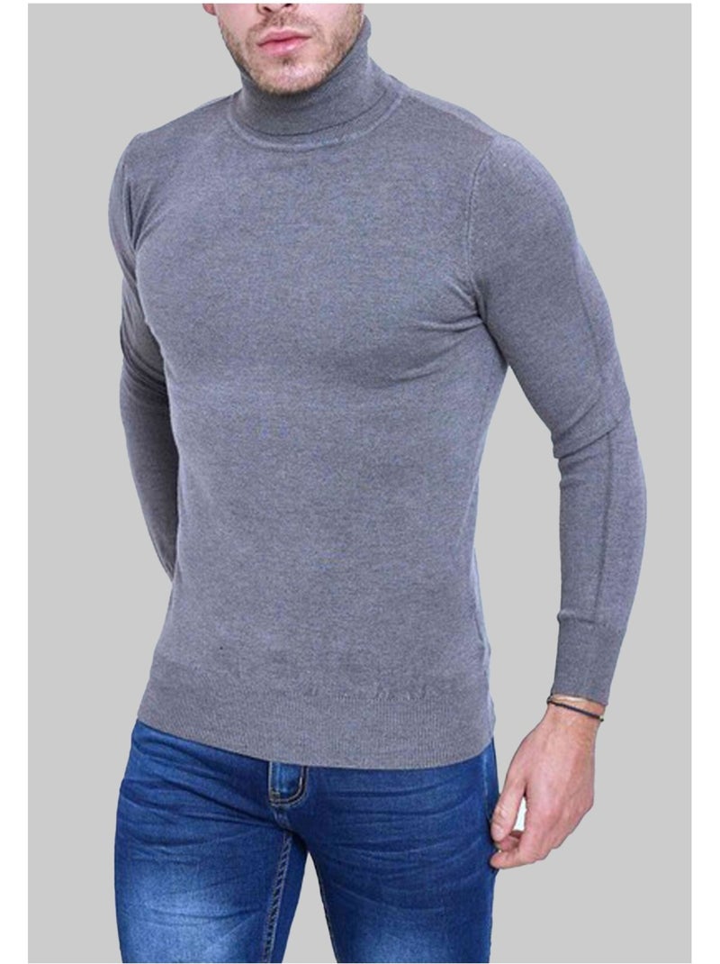 Jersey de cuello alto Kebello Gris - Kiabi