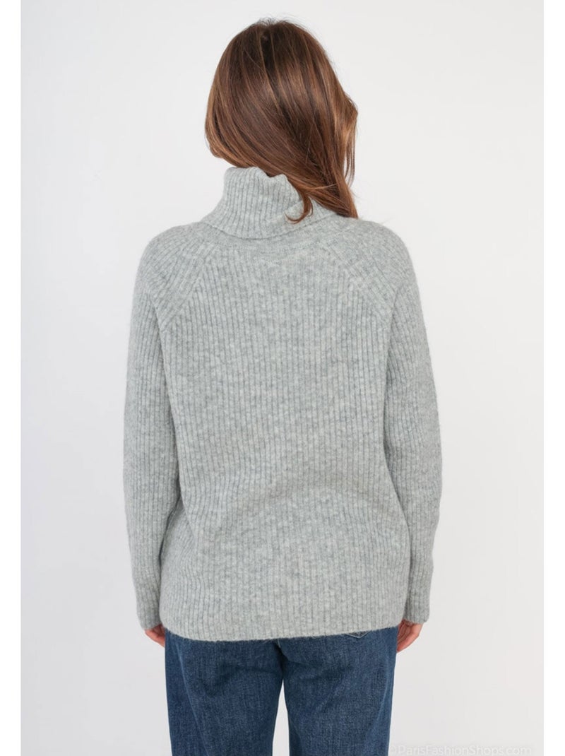 Jersey de cuello alto Kebello Gris - Kiabi