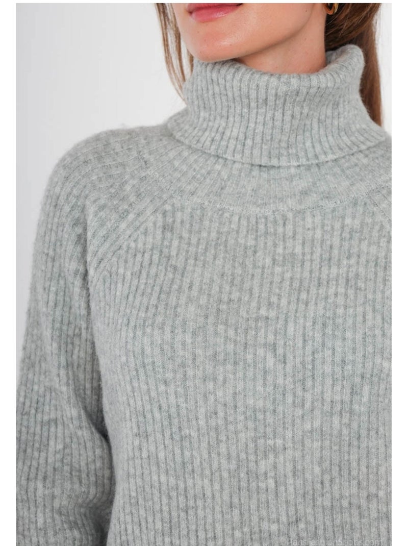 Jersey de cuello alto Kebello Gris - Kiabi