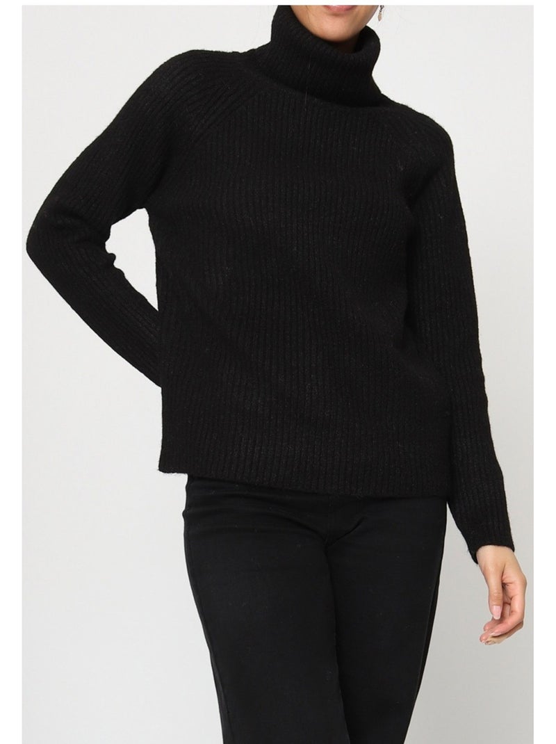 Jersey de cuello alto Kebello Negro Negro - Kiabi
