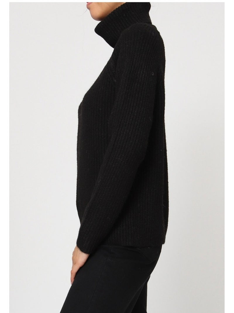 Jersey de cuello alto Kebello Negro Negro - Kiabi