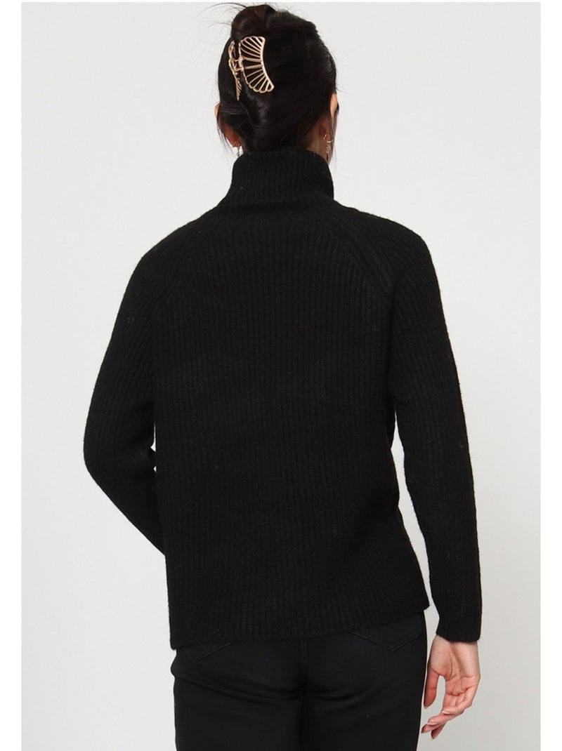 Jersey de cuello alto Kebello Negro Negro - Kiabi