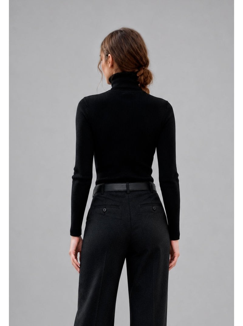 Jersey de cuello alto kebello Negro Negro - Kiabi