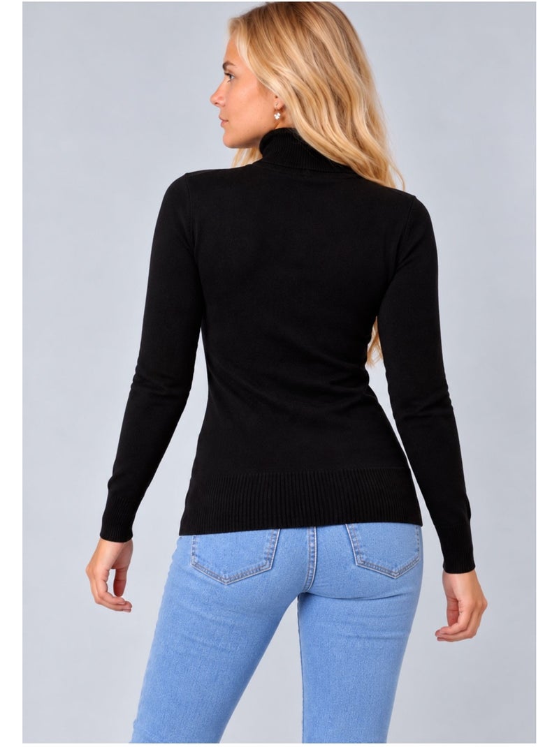 Jersey de cuello alto kebello Negro Negro - Kiabi