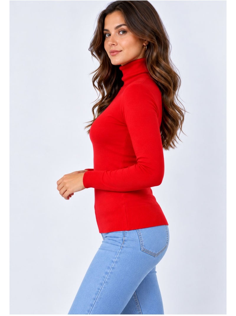 Jersey de cuello alto kebello Rojo - Kiabi