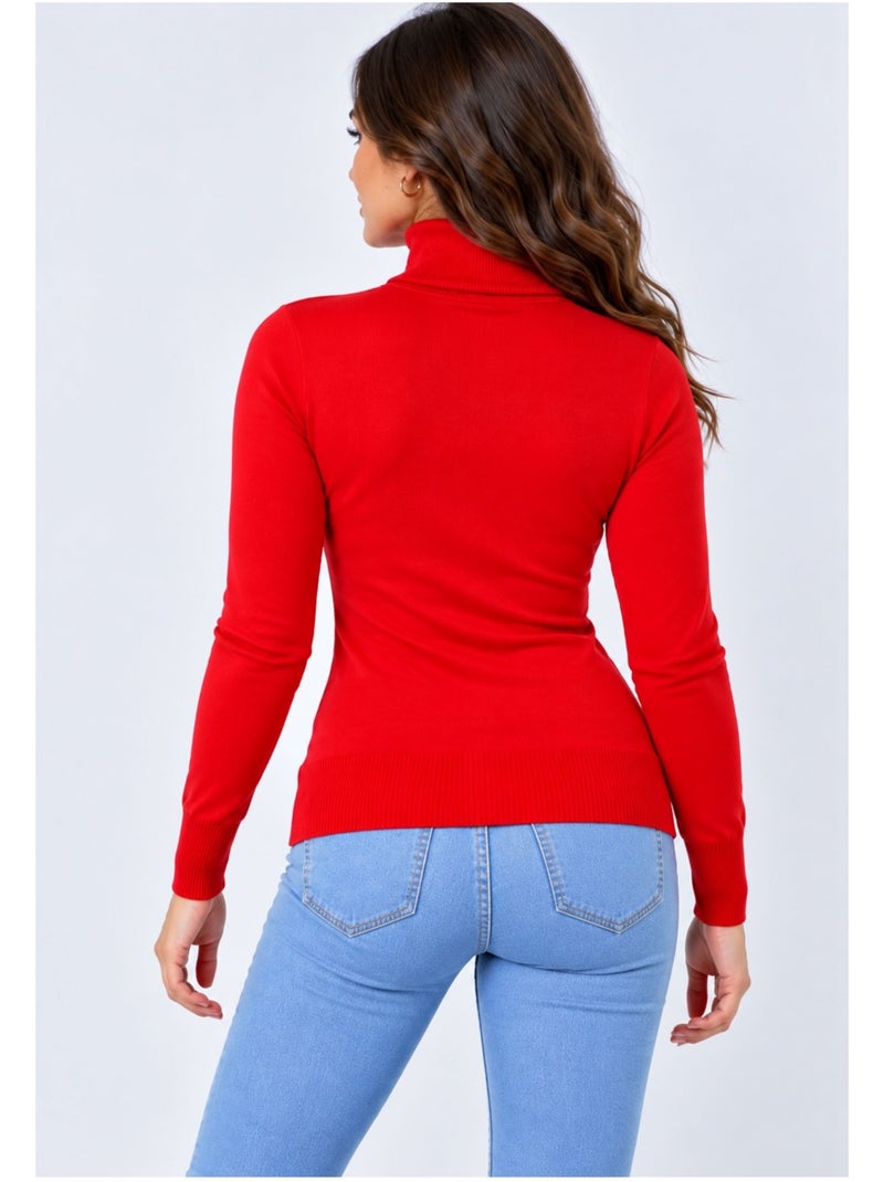 Jersey de cuello alto kebello Rojo - Kiabi