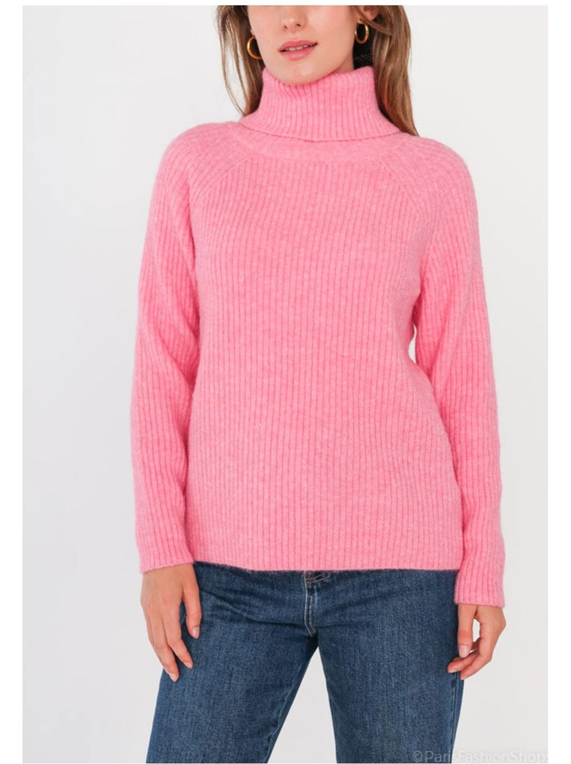 Jersey de cuello alto Kebello Rosa - Kiabi