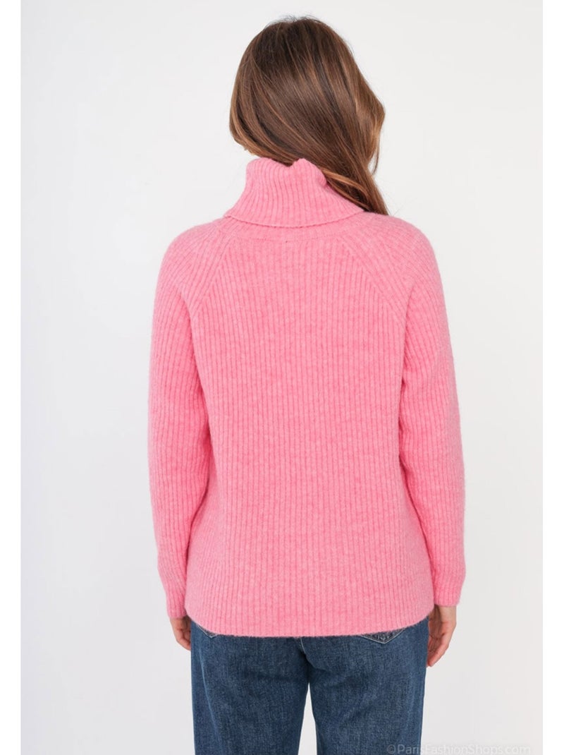 Jersey de cuello alto Kebello Rosa - Kiabi