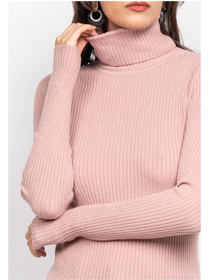 Jersey de cuello alto Kebello Rosa - Kiabi
