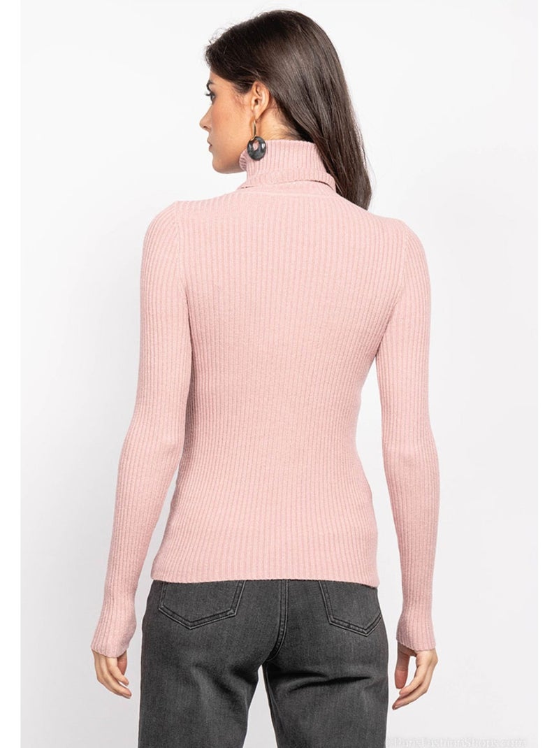 Jersey de cuello alto Kebello Rosa - Kiabi
