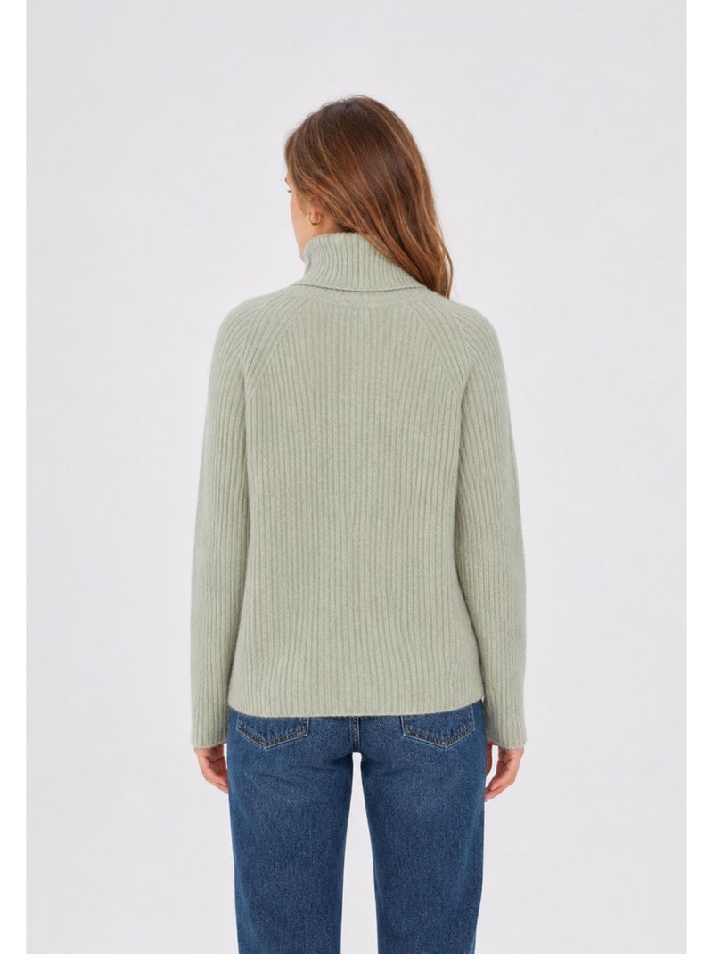 Jersey de cuello alto kebello Verde claro - Kiabi