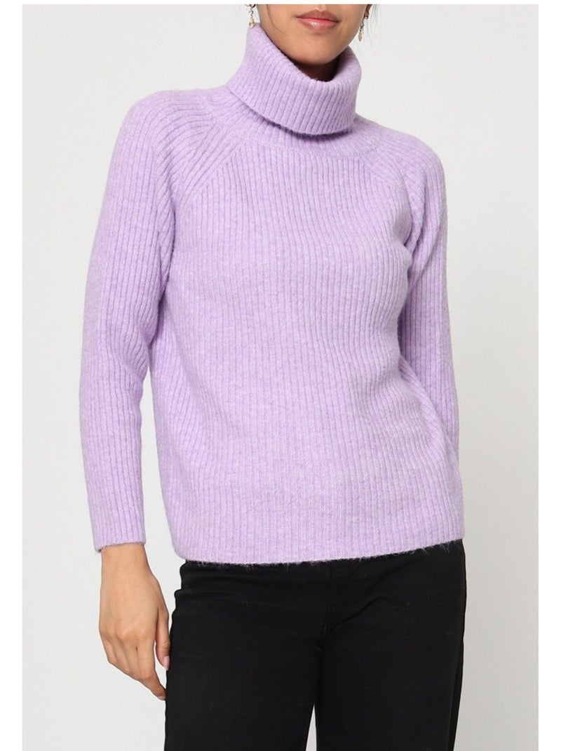 Jersey de cuello alto Kebello Violeta - Kiabi