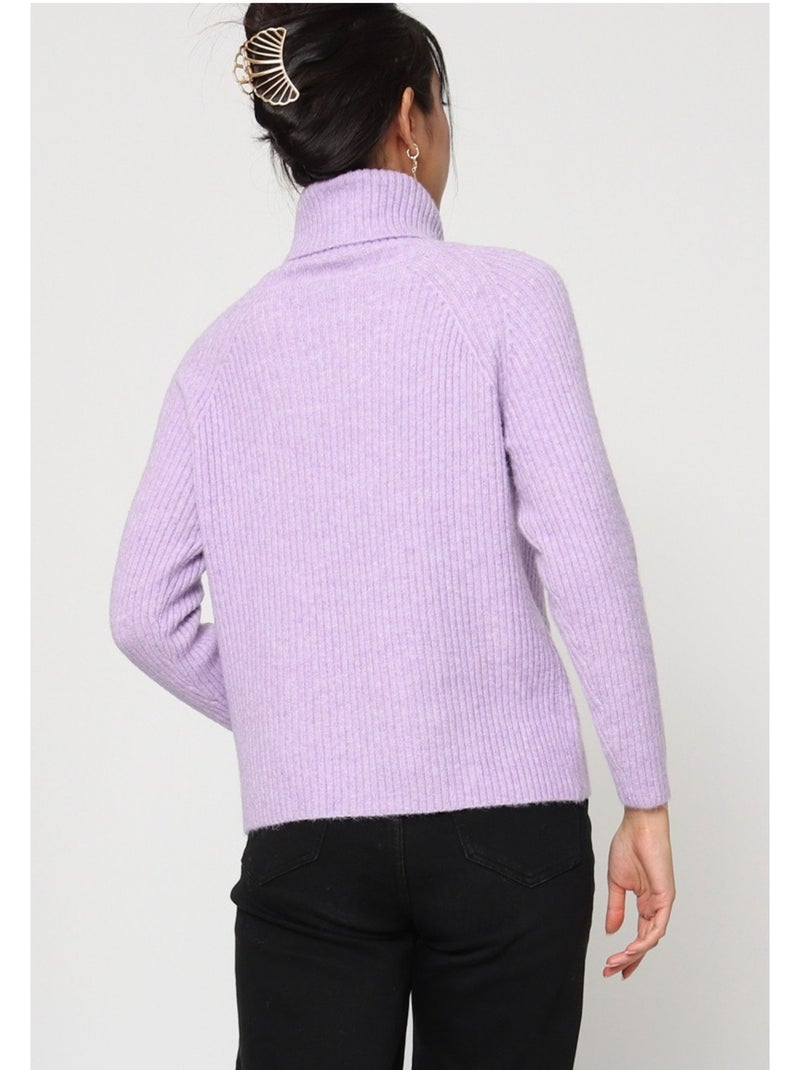 Jersey de cuello alto Kebello Violeta - Kiabi