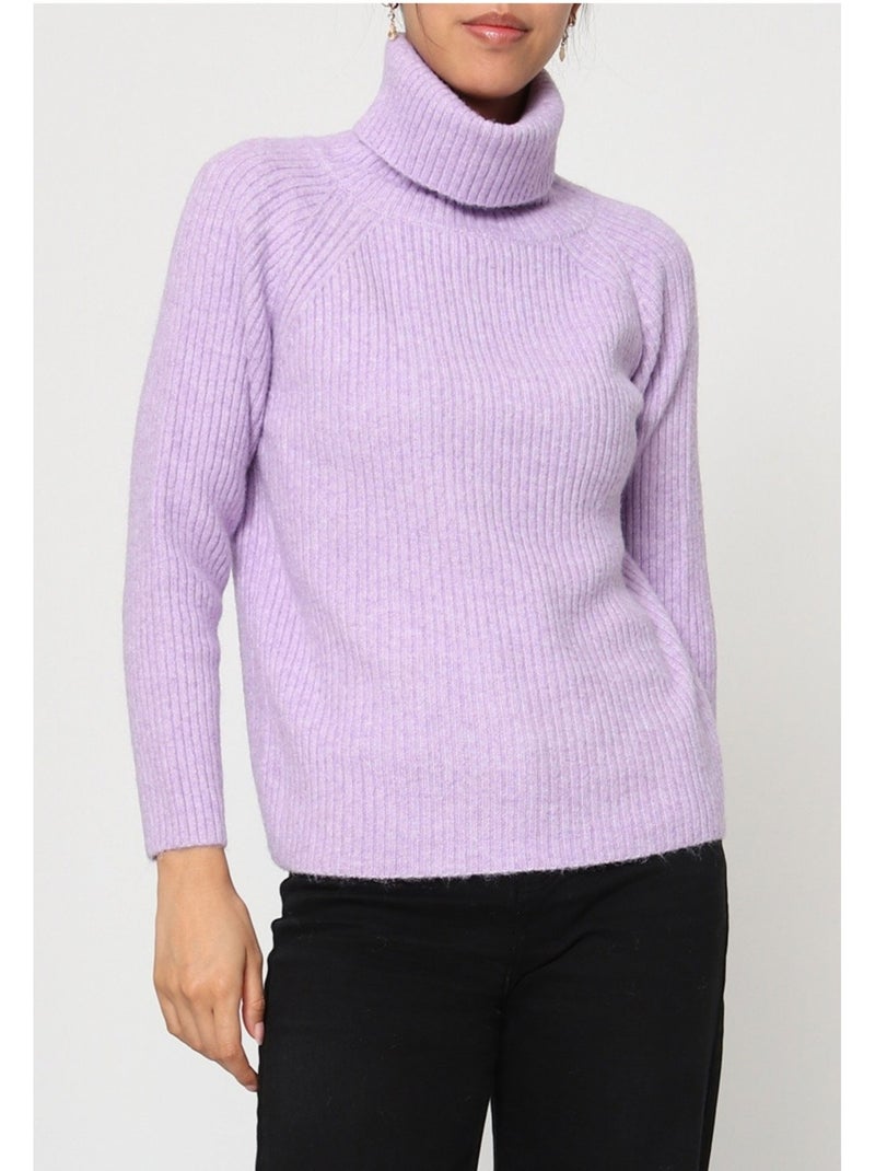 Jersey de cuello alto kebello Violeta - Kiabi