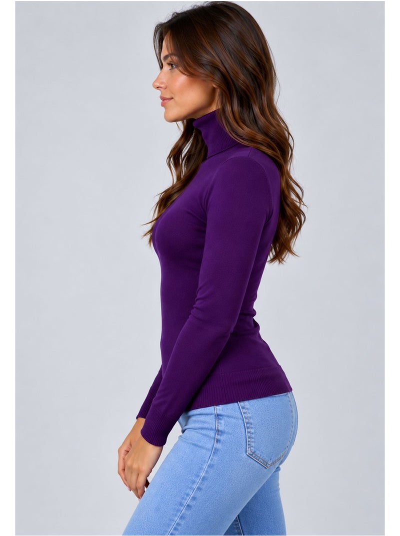 Jersey de cuello alto kebello Violeta - Kiabi