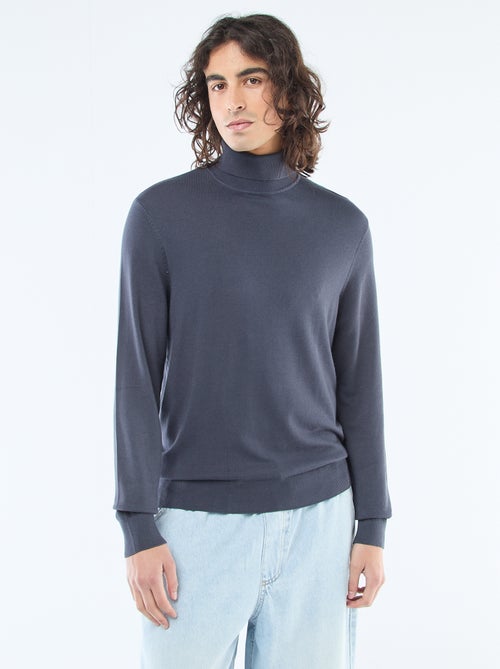 Jersey de cuello alto liso - Kiabi