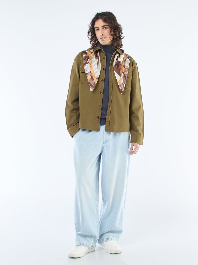 Jersey de cuello alto liso Azul - Kiabi