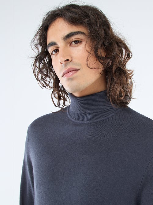 Jersey de cuello alto liso - Kiabi