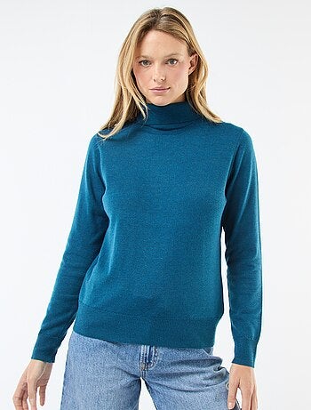 Jersey de cuello alto liso