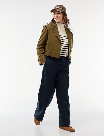 Jersey de cuello alto liso