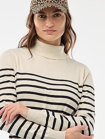 Jersey de cuello alto liso