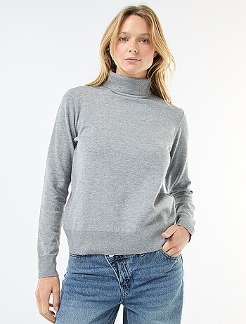 Jersey de cuello alto liso