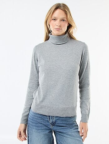 Jersey de cuello alto liso