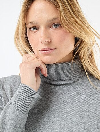 Jersey de cuello alto liso