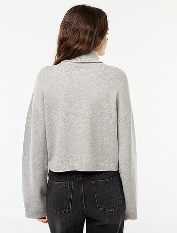 Jersey de cuello alto liso