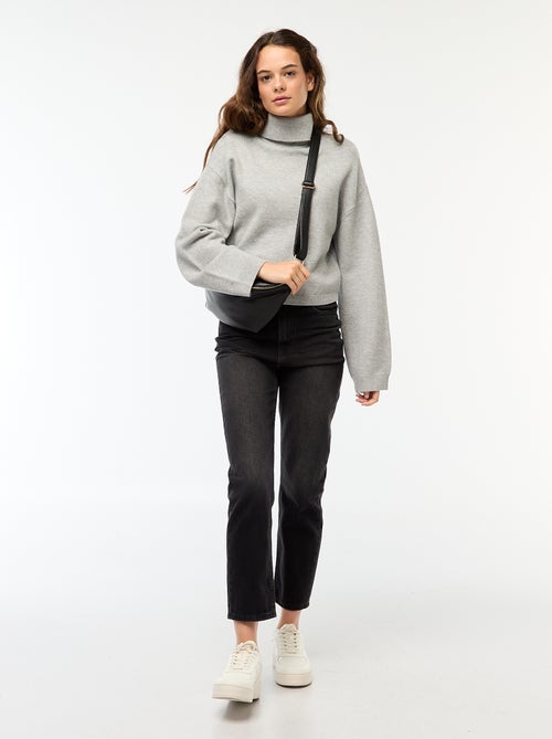 Jersey de cuello alto liso - Kiabi