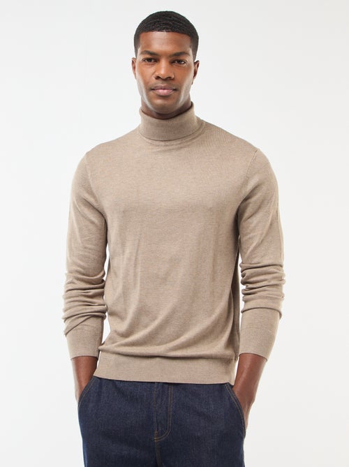 Jersey de cuello alto liso - Kiabi