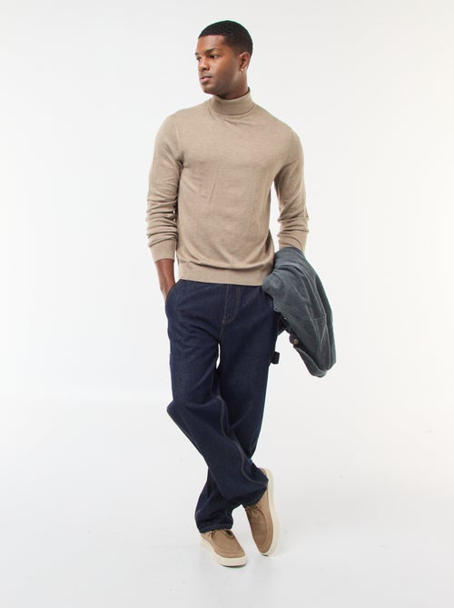 Jersey de cuello alto liso - Kiabi