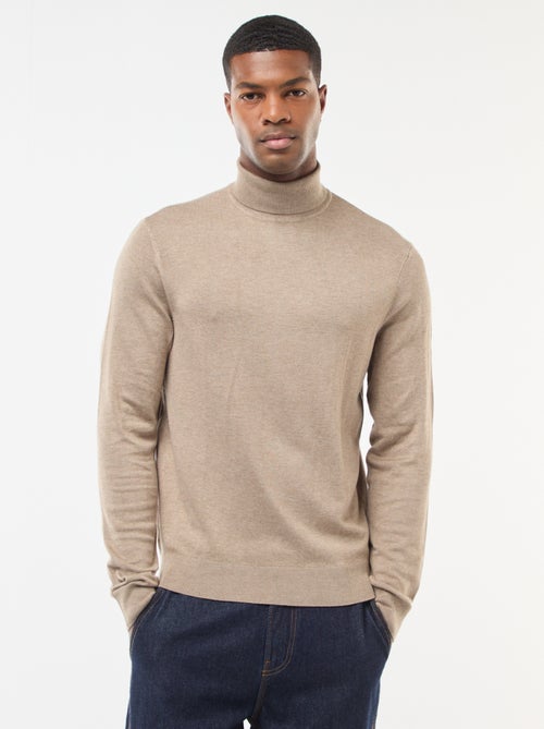 Jersey de cuello alto liso - Kiabi