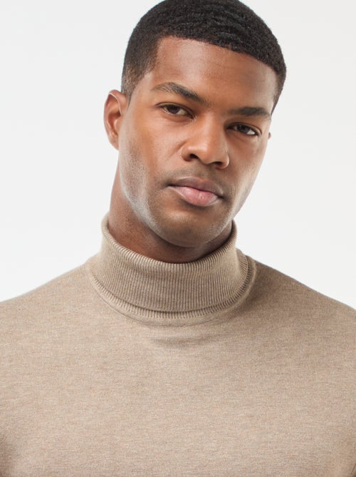 Jersey de cuello alto liso - Kiabi