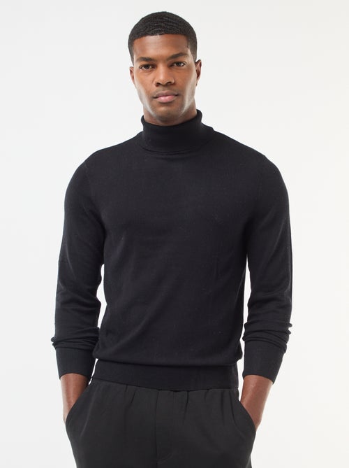 Jersey de cuello alto liso - Kiabi