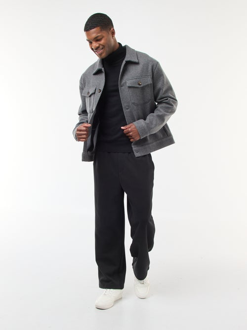 Jersey de cuello alto liso - Kiabi