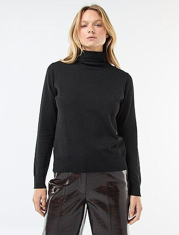 Jersey de cuello alto liso