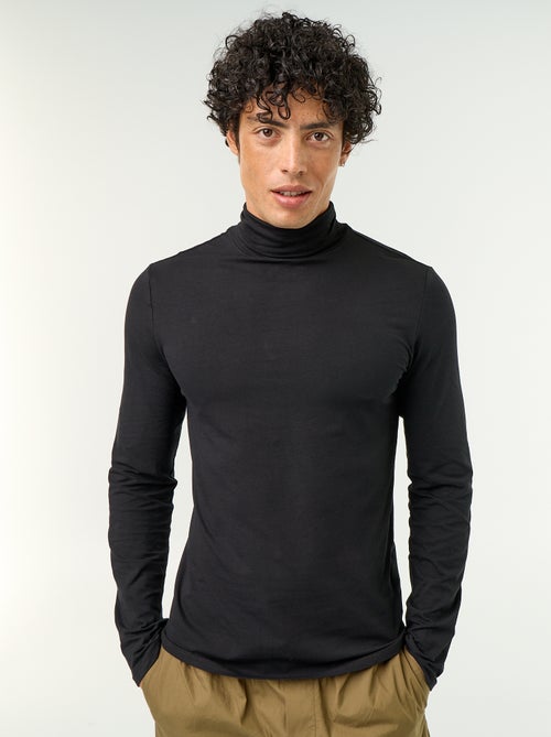 Jersey de cuello alto liso - Kiabi