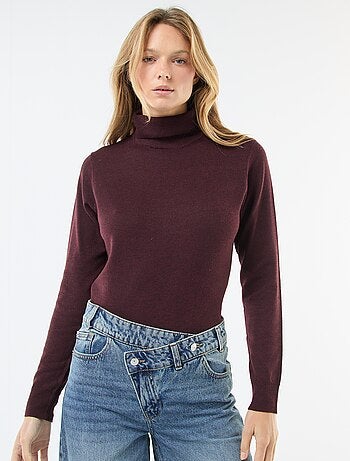Jersey de cuello alto liso