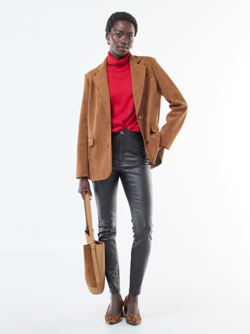 Jersey de cuello alto liso - Kiabi