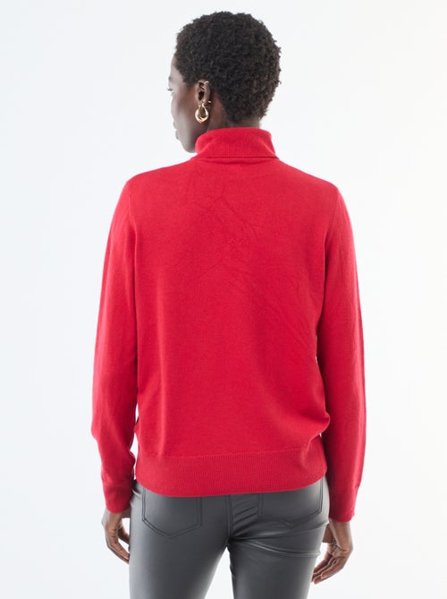 Jersey de cuello alto liso - Kiabi