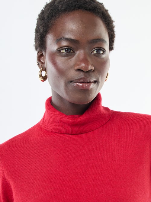 Jersey de cuello alto liso - Kiabi