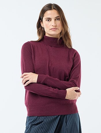 Jersey de cuello alto liso