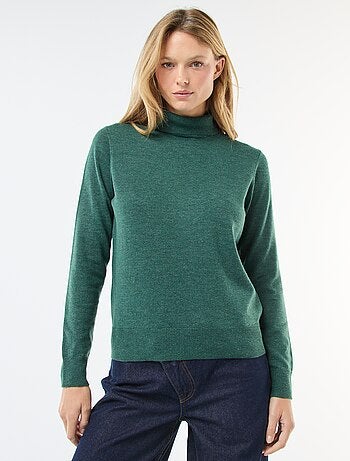 Jersey de cuello alto liso