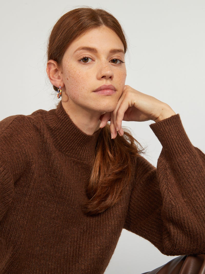 Jersey de cuello alto MARRON - Kiabi