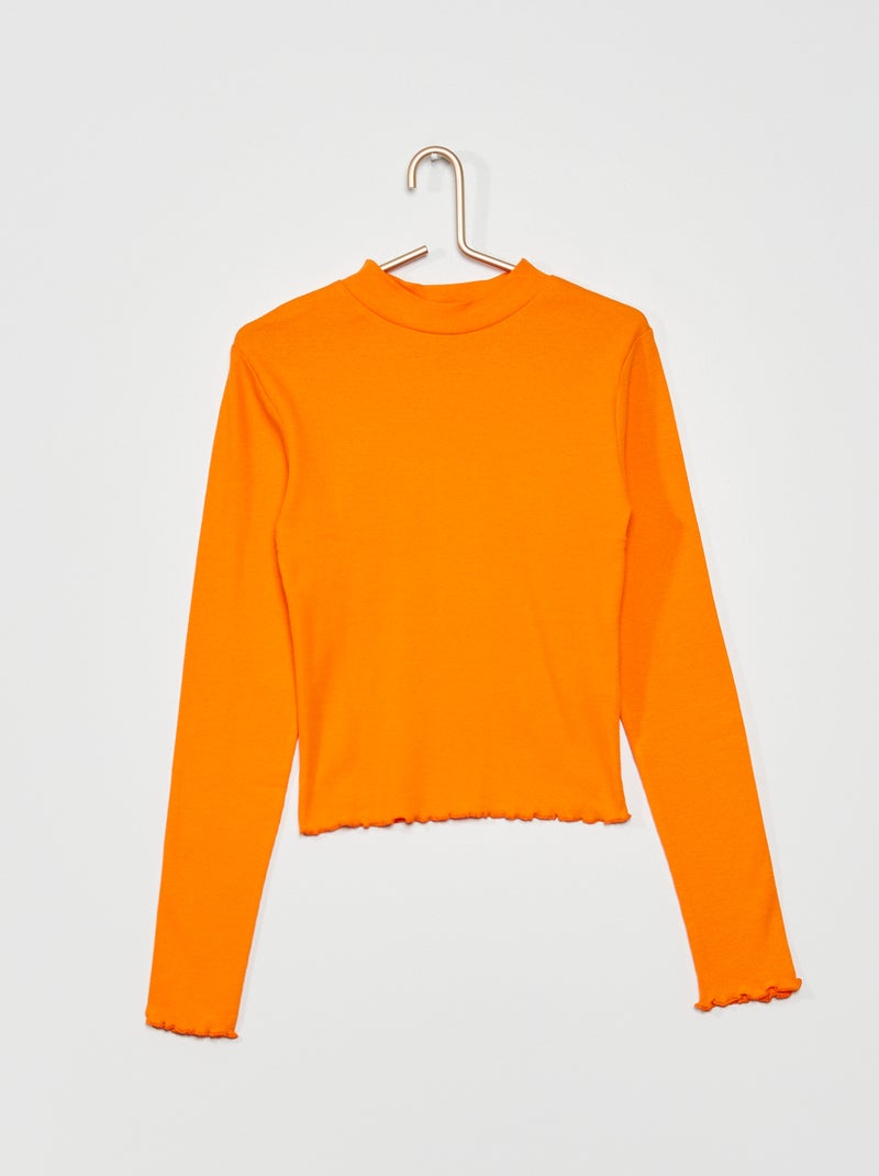 Jersey de cuello alto naranja - Kiabi