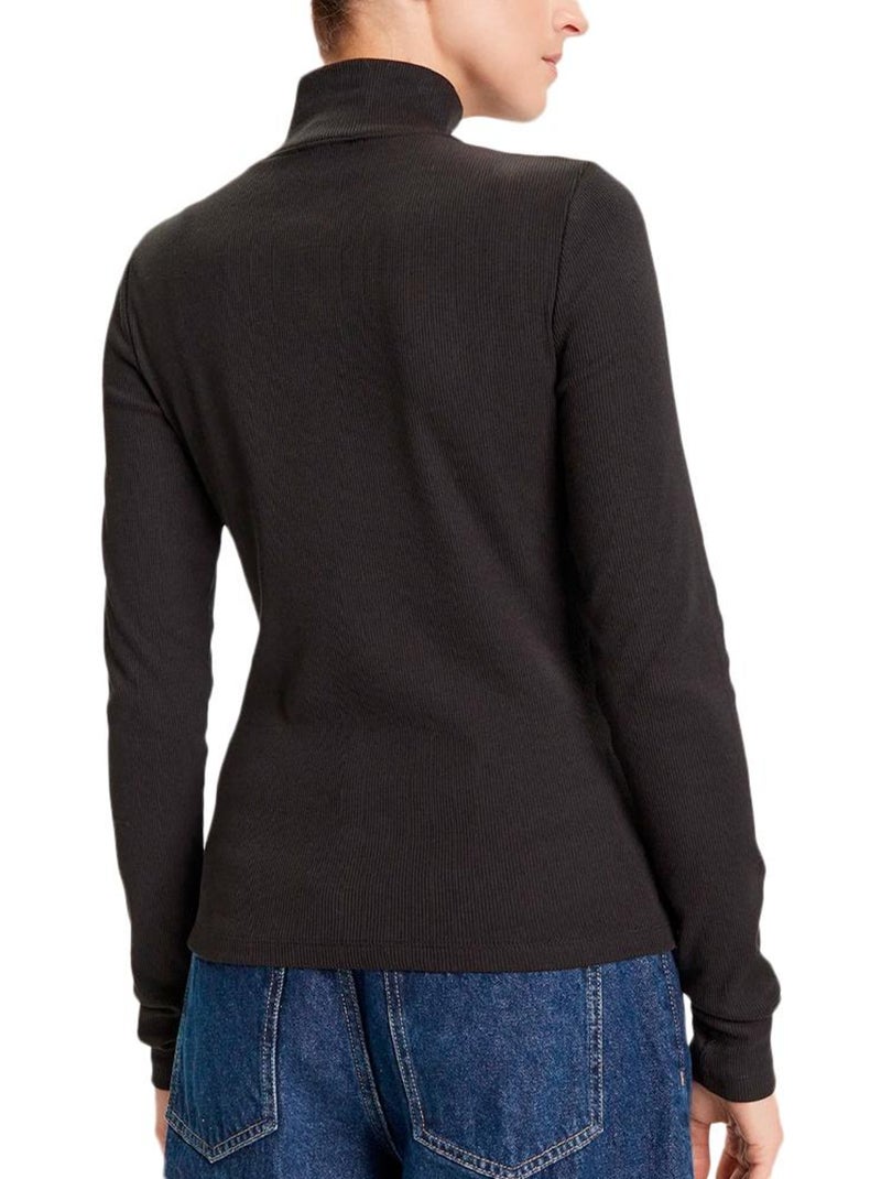 Jersey de cuello alto para mujer Calvin Klein Jeans Marrón capuchino - Kiabi