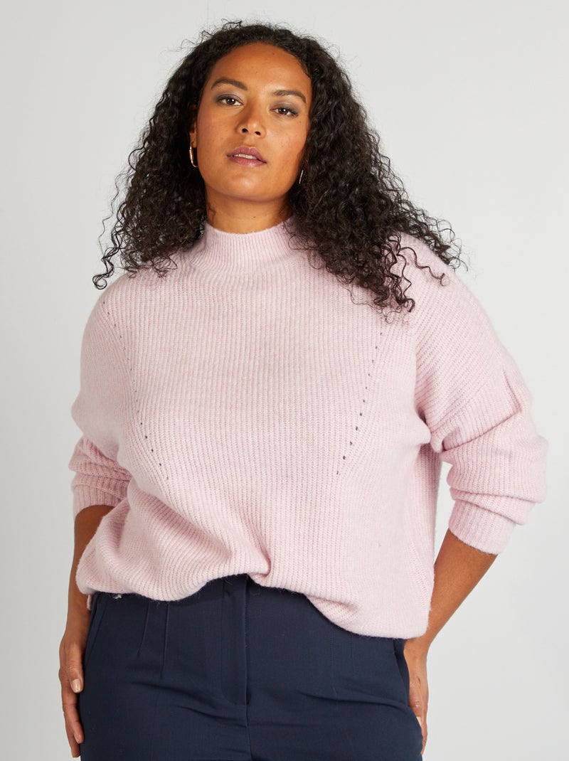 Jersey de cuello alto ROSA - Kiabi